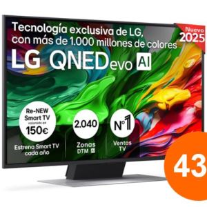 Lg 43QNED87A6D - Televisor de 43 pulgadas QNED evo Smart TV 4K