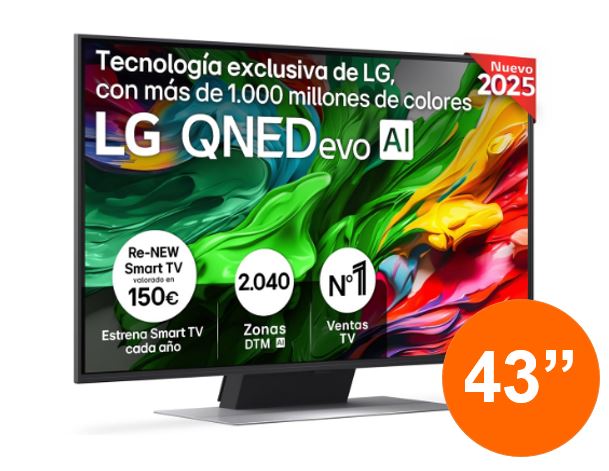 Lg 43QNED87A6D - Televisor de 43 pulgadas QNED evo Smart TV 4K