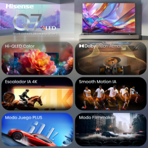 Hisense 65Q7S - Televisor HI-QLED de 65 pulgadas UHD 4K Smart TV con IA