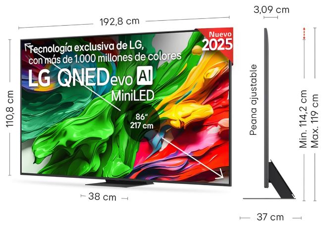 Lg 86QNED86A6A - Televisor de 86 pulgadas QNED evo MiniLED 4K - Imagen 5