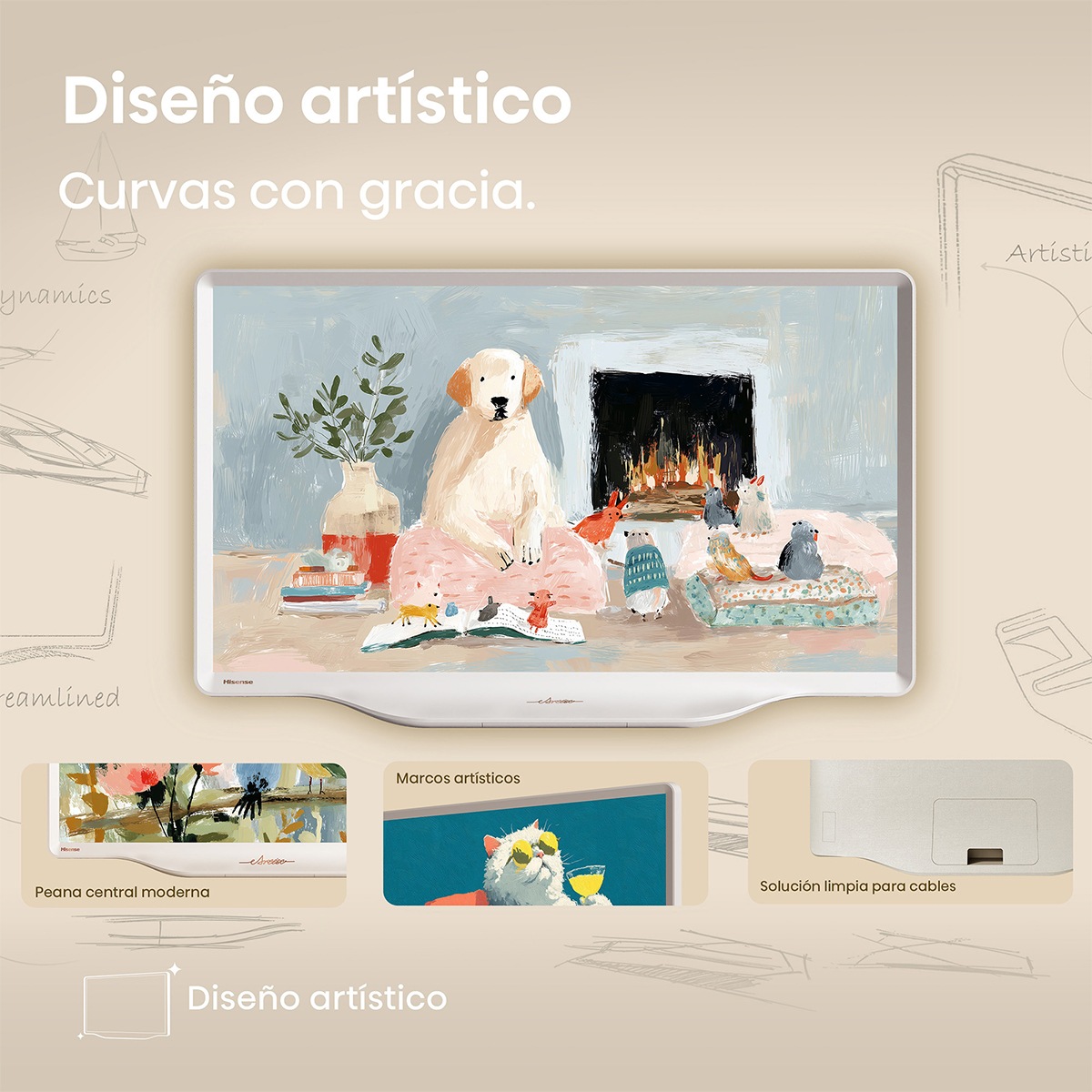 Hisense 43S5Q - Televisor QLED de 43 pulgadas Smart TV con IA Blanca - Imagen 3