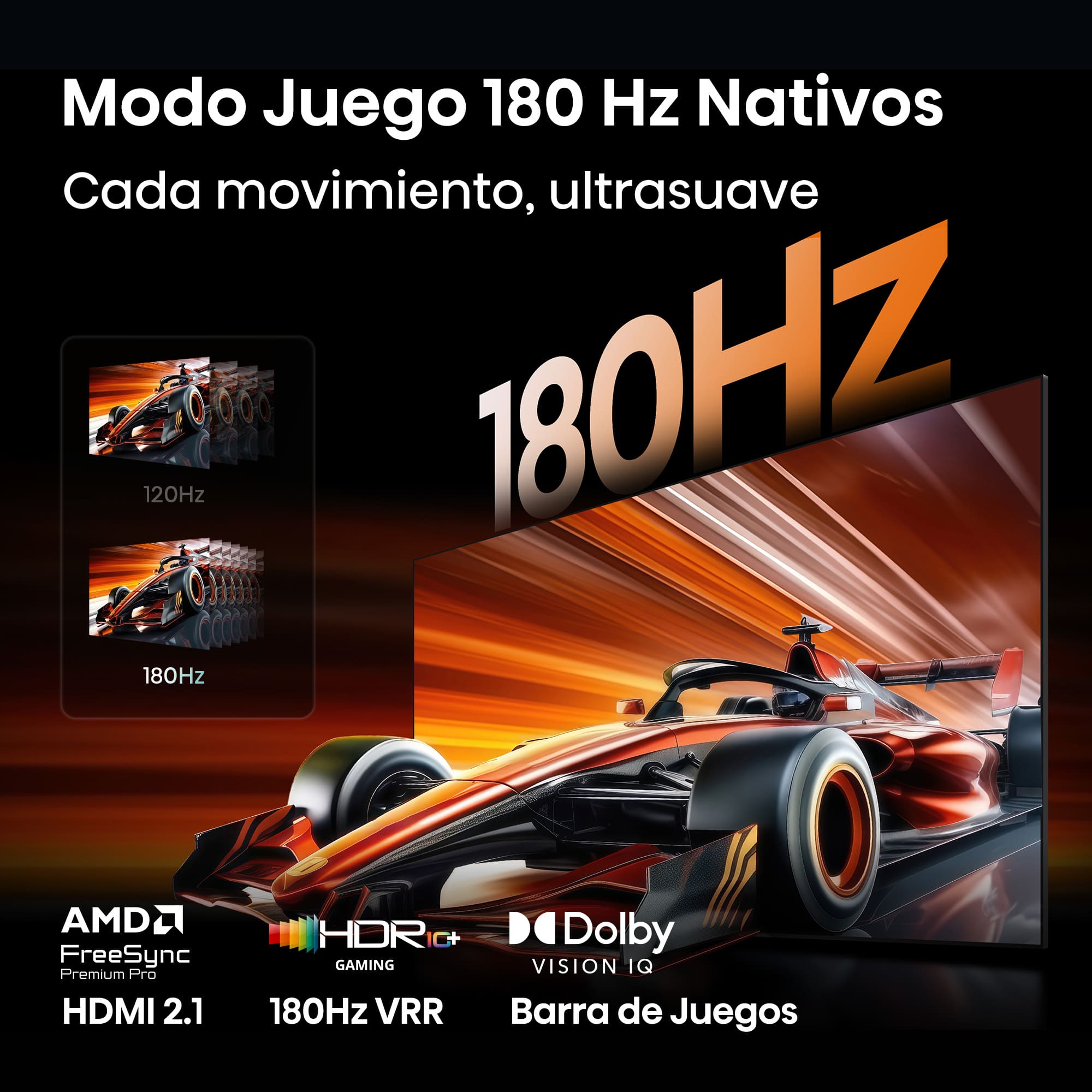 Hisense 75UR8S - TV 75" RGB MiniLED UHD 4K, 180Hz Nativos y Sonido Devialet - Imagen 4