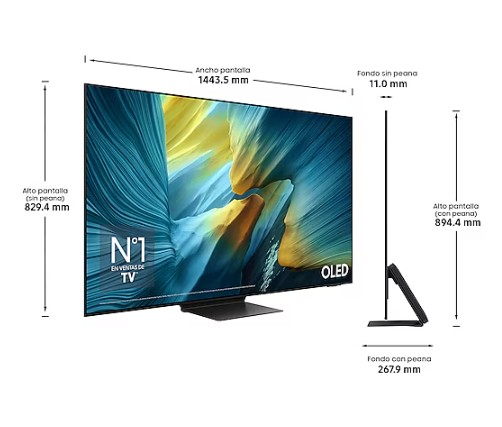 Samsung TQ65S95FATXXC - Televisor Smart TV 65" OLED HDR Pro 4K Vision AI Q-Symphony - Imagen 3