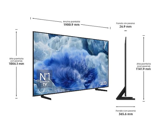 Samsung TQ85Q8FAAUXXC - Televisor 85" QLED 4K Samsung Vision AI Smart TV AirSlim - Imagen 2