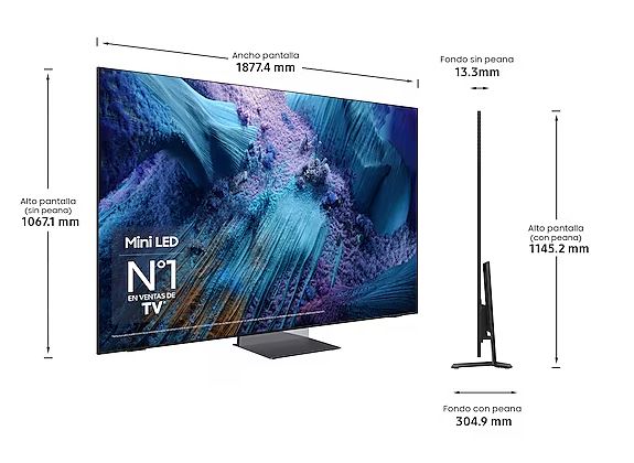 Samsung TQ85QN990FTXXC - Televisor QLED de 85 pulgadas 8K AI Smart TV - Imagen 3