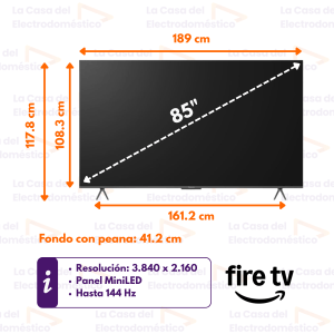 Panasonic TV-85W95BEG - Televisor de 85 pulgadas MiniLED 4K HDR