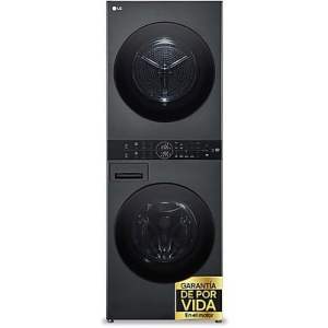 Lavadora secadora - LG WT1210BBF, Torre de lavado 12/10 kg, TurboWash™, Smart Pairing™, Inox grafito