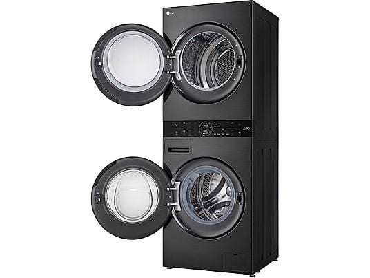 Lavadora secadora - LG WT1210BBF, Torre de lavado 12/10 kg, TurboWash™, Smart Pairing™, Inox grafito - Imagen 3