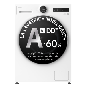 Lavadora carga frontal - LG F4X9009TWCE, 9 kg, 1400 rpm, 24 programas, Blanco