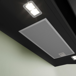 Campana decorativa - BOSCH BOSDWK91LT60, 5 velocidades, 441 m³/h, 890 mm, Cristal Negro