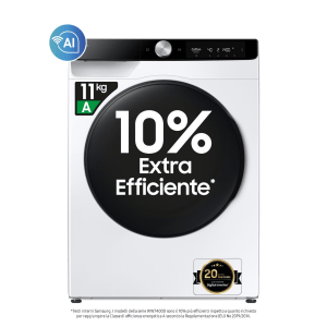 Lavadora-secadora - SAMSUNG WD11DG6B85BK, 11 kg + 6 kg, Blanco