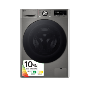 Lavadora secadora - LG F4DR7009AGS.APTQPES, 9 kg + 6 kg, Inox antihuellas